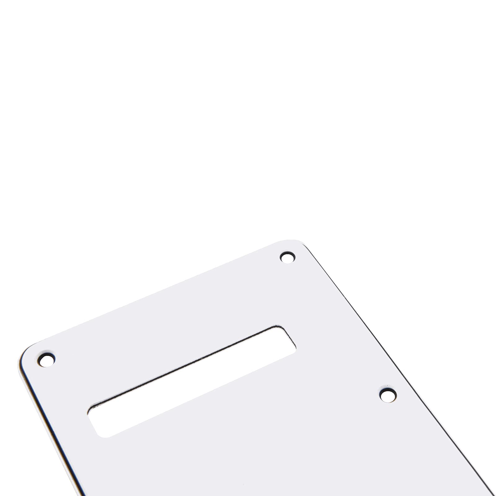 4Pcs Yootones Guitar Strat Back Plate Compatible with Fender USA/Mexican Standard Stratocaster Modern Style (3Ply White)